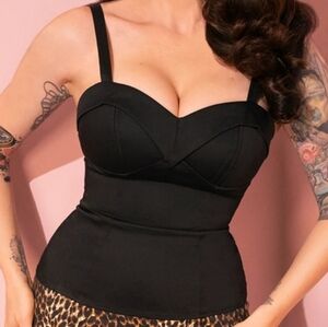 NEW FIT - Maneater Top in Black - Vixen by Micheline Pitt